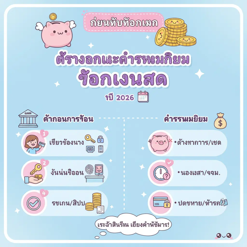 เงื่อนไขถอนเงิน - ถอนเงินสด